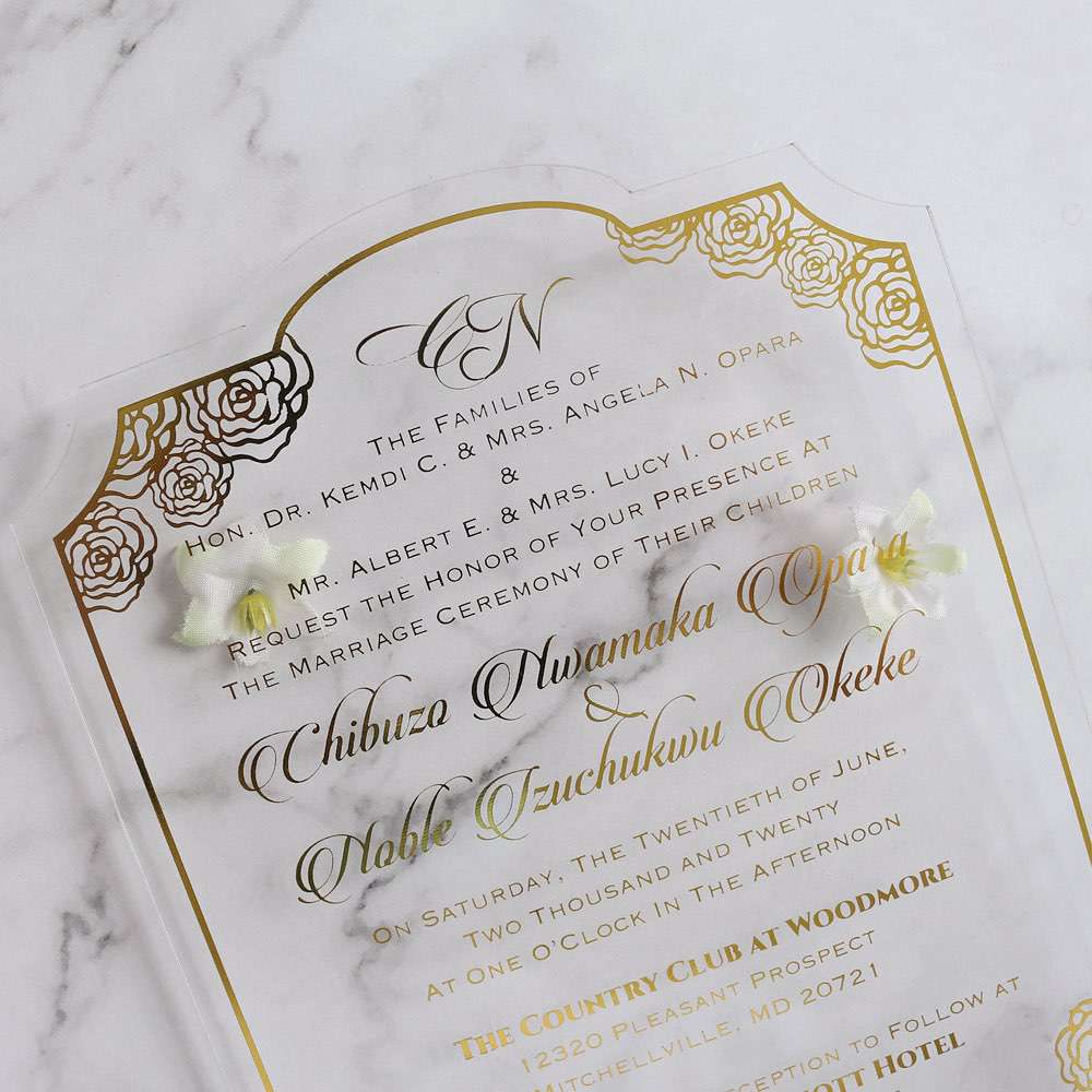 acrylic invitation